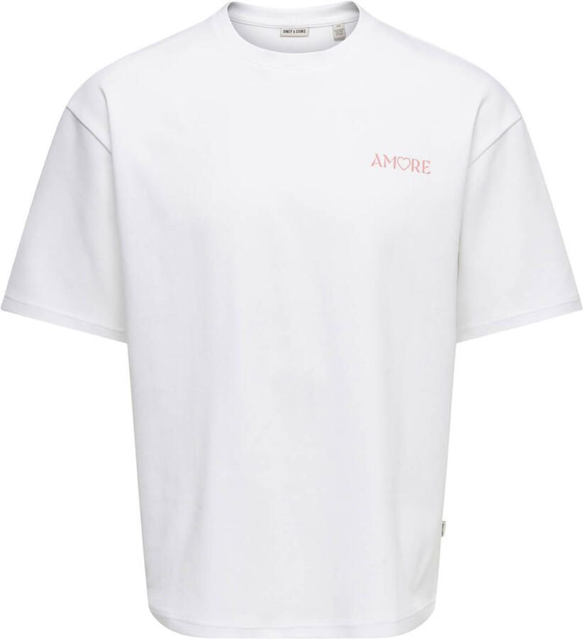 Only & Sons regular fit T-shirt van puur katoen model 'CASPIAN AIRFLEX AMORE'
