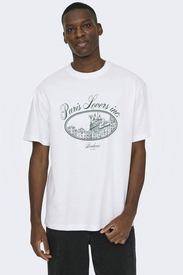 ONLY & SONS oversized T-shirt wit - Foto 2