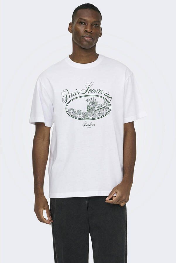 ONLY & SONS oversized T-shirt wit - Foto 3