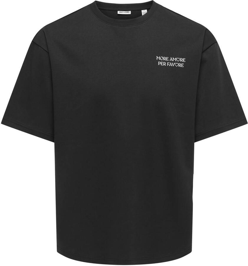 ONLY & SONS oversized T-shirt zwart