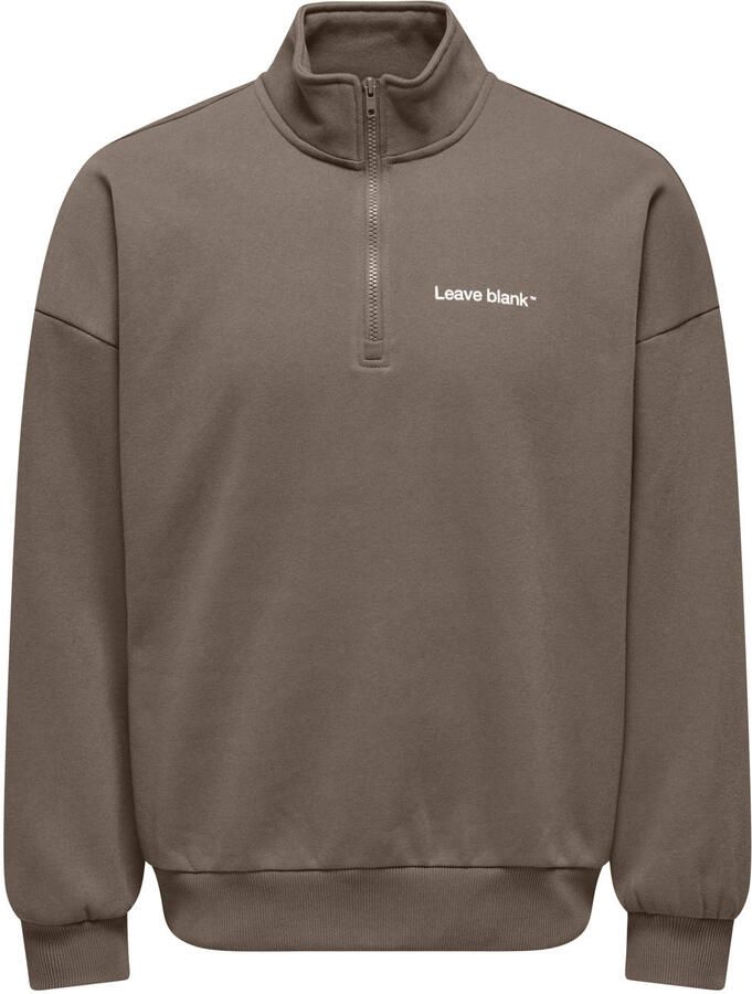 ONLY & SONS oversized trui lichtbruin
