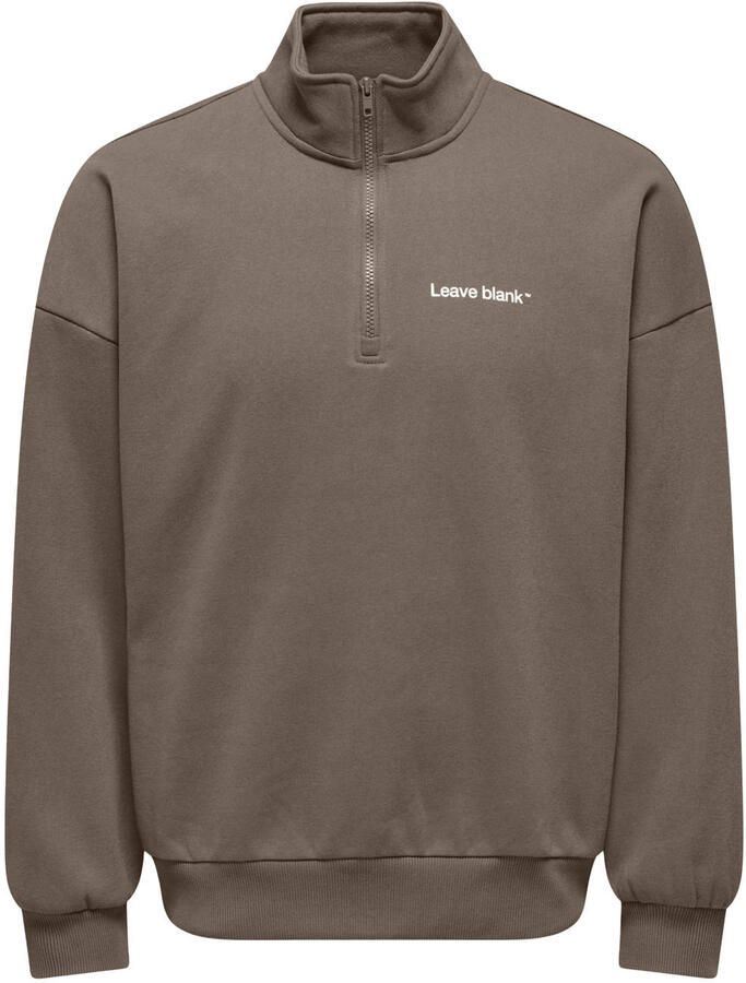 ONLY & SONS oversized trui lichtbruin