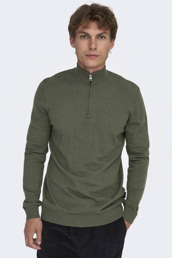 Only & Sons Regular fit schipperstrui van een mix van katoen en viscose model 'LOUI'