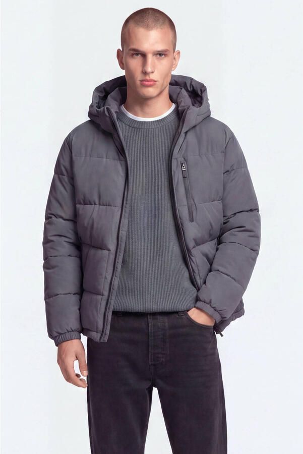 ONLY & SONS pufferjas grijs