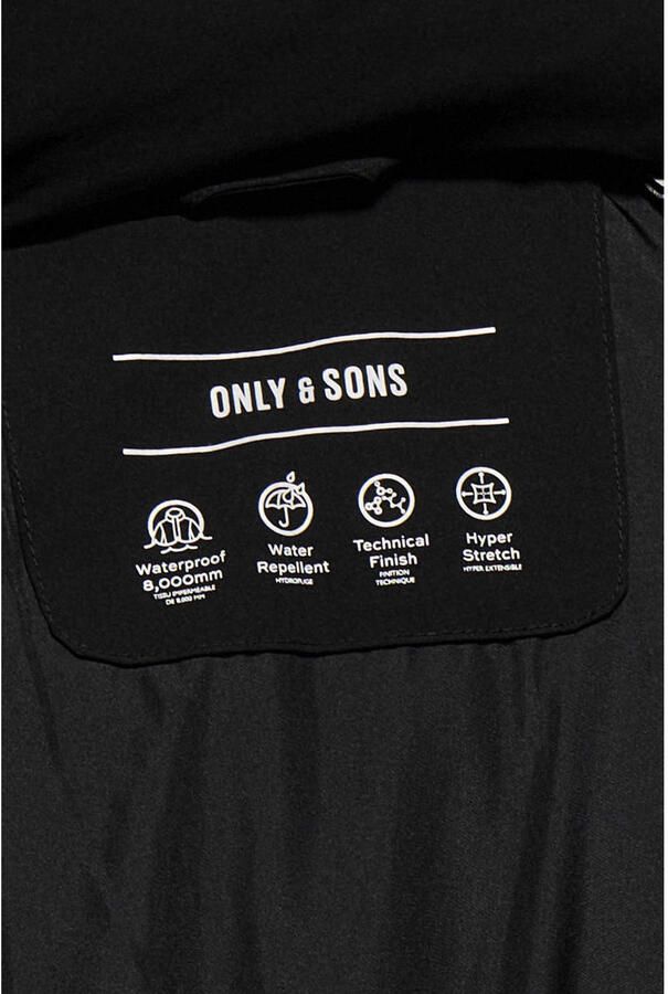 ONLY & SONS quilted pufferjas zwart - Foto 2