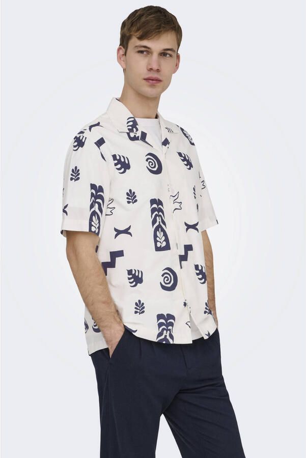 ONLY & SONS regular casual overhemd ecru - Foto 3