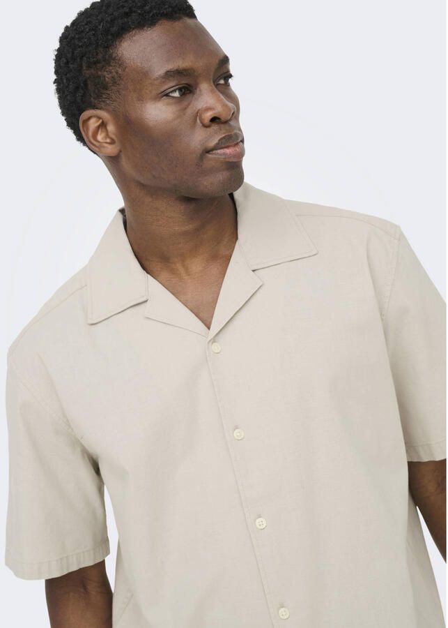 ONLY & SONS regular casual overhemd ecru - Foto 3