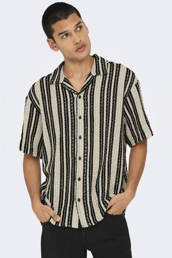 Only & Sons Regular fit vrijetijdsoverhemd met reverskraag model 'DANI'
