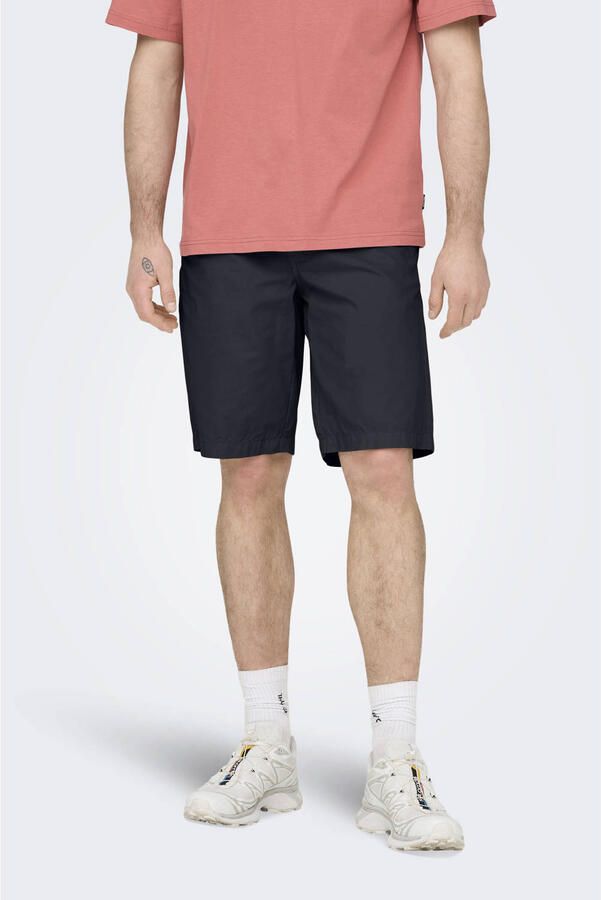 ONLY & SONS regular casual short donkerblauw - Foto 2