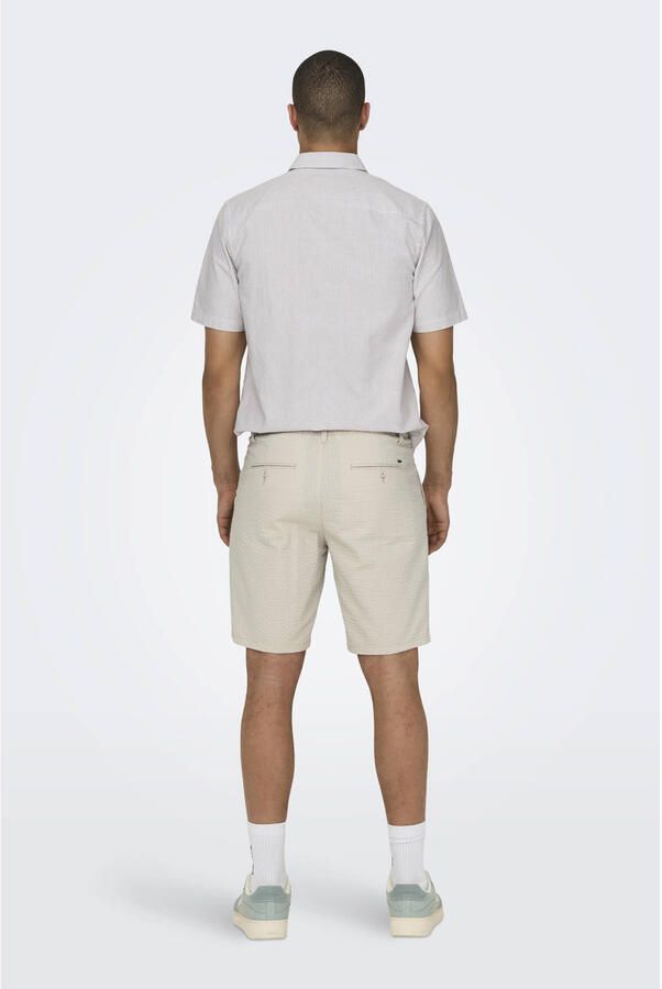 Only & Sons Regular fit korte broek met structuurmotief model 'LEO LIFE' - Foto 2