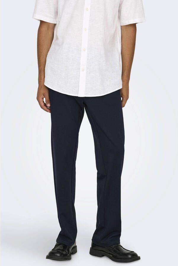 ONLY & SONS regular fit pantalon ONSMARK donkerblauw