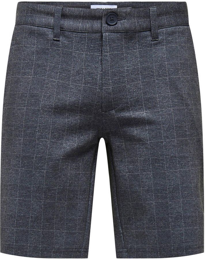ONLY & SONS regular chino short donkerblauw
