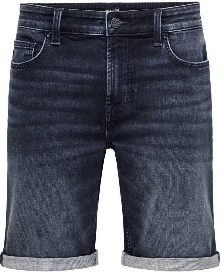 ONLY & SONS ONSPLY Regular denim short dark blue denim