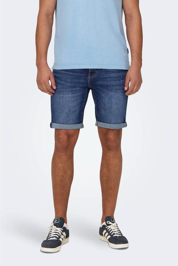 ONLY & SONS regular denim short ONSPLY dark blue denim - Foto 2