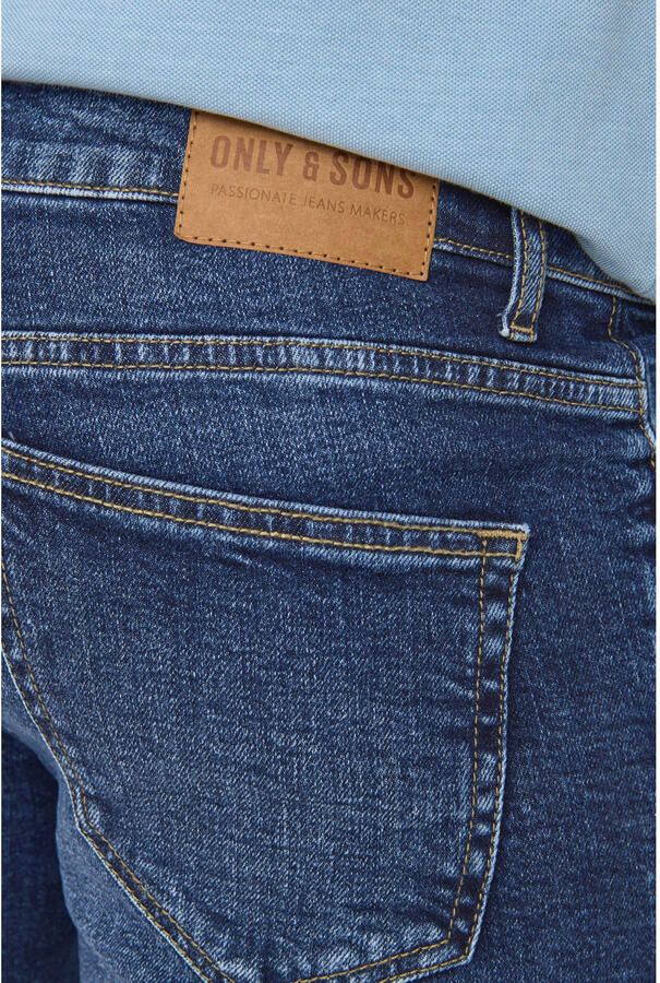 ONLY & SONS regular denim short ONSPLY dark blue denim