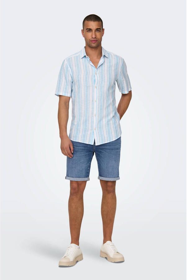 ONLY & SONS regular denim short ONSPLY light blue denim - Foto 3