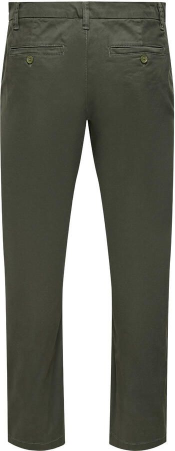 ONLY & SONS regular fit chino donkergroen - Foto 3