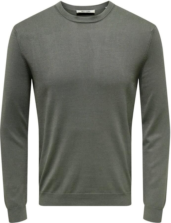 ONLY & SONS regular fit gebreide trui beluga