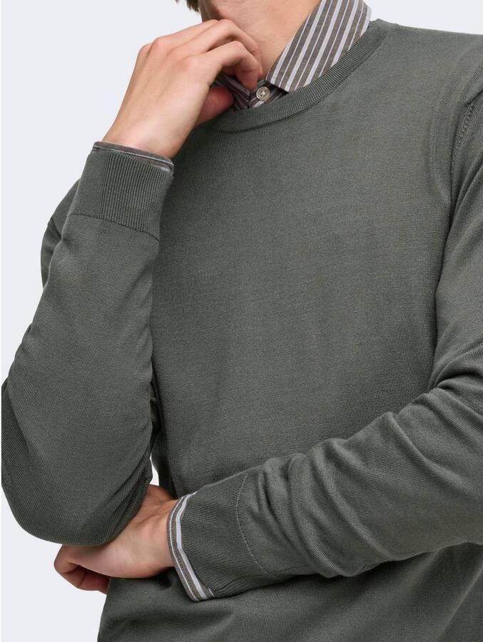 ONLY & SONS regular fit gebreide trui beluga - Foto 2