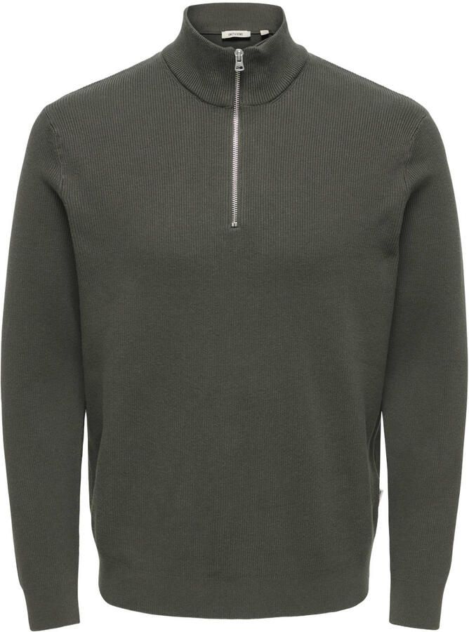 ONLY & SONS regular fit gebreide trui beluga