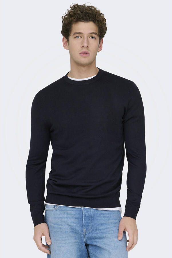 Only & Sons Regular fit gebreide pullover van viscosemix model 'WYLER'