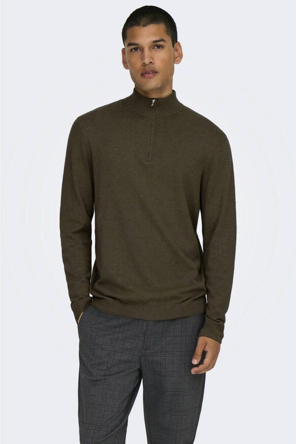 Only & Sons Regular fit schipperstrui van een mix van katoen en viscose model 'LOUI'