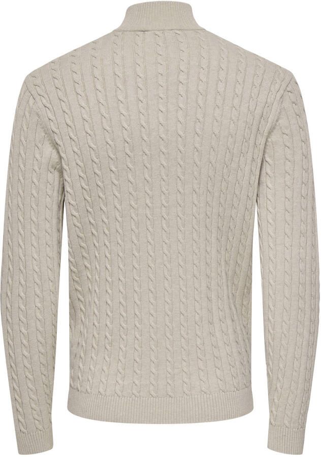 ONLY & SONS Schipperstrui ONSLOUI REG 12 CABEL HALF ZIP KNIT - Foto 2