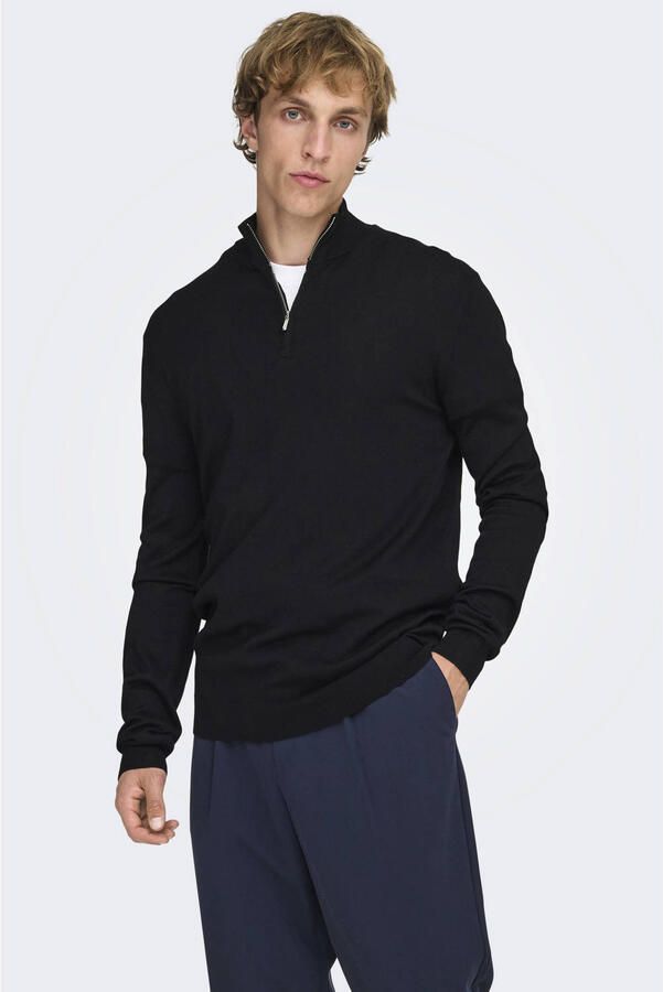 ONLY & SONS Gebreide trui ONSWYLER LIFE REG 14 HALF ZIP KNIT NOOS - Foto 4