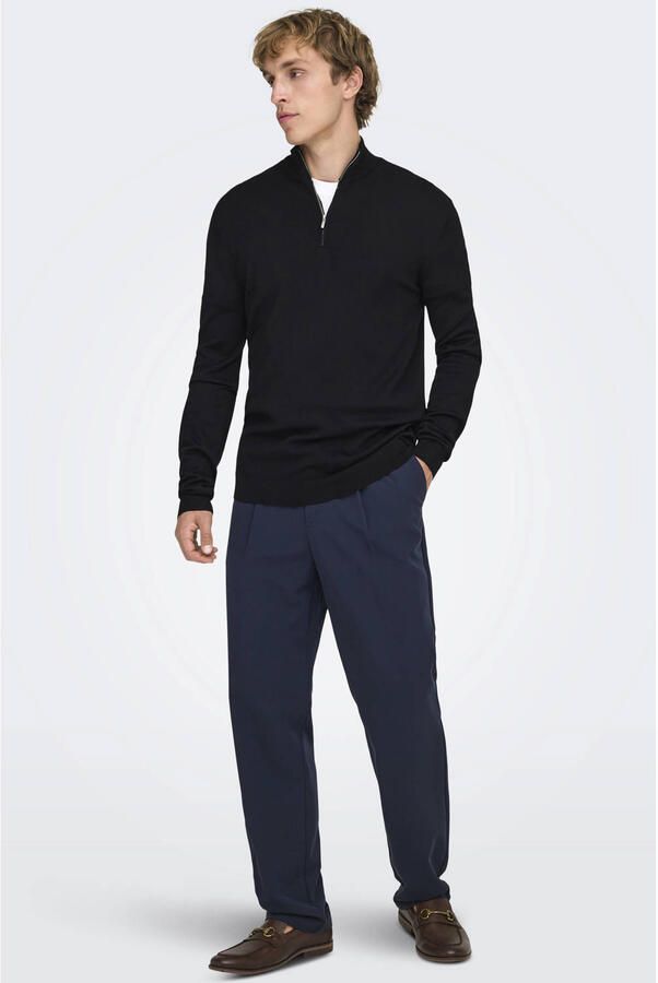 ONLY & SONS Gebreide trui ONSWYLER LIFE REG 14 HALF ZIP KNIT NOOS - Foto 2