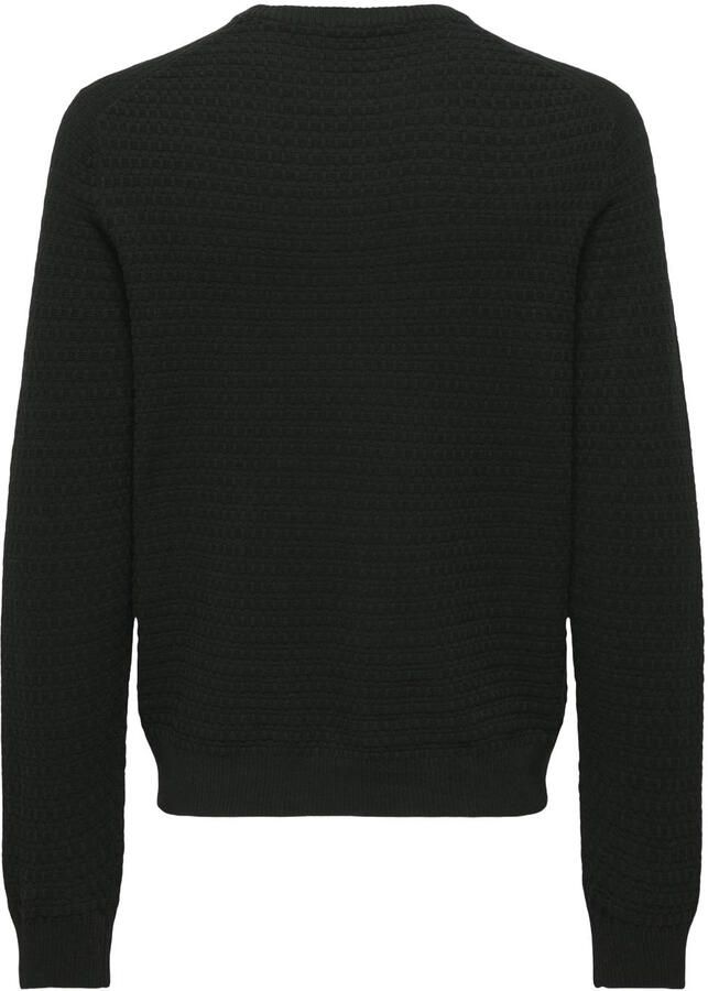 ONLY & SONS regular fit gebreide trui zwart - Foto 2