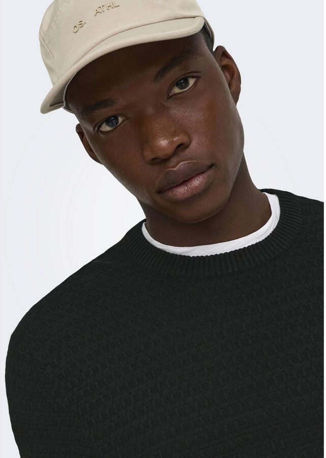 ONLY & SONS regular fit gebreide trui zwart - Foto 3