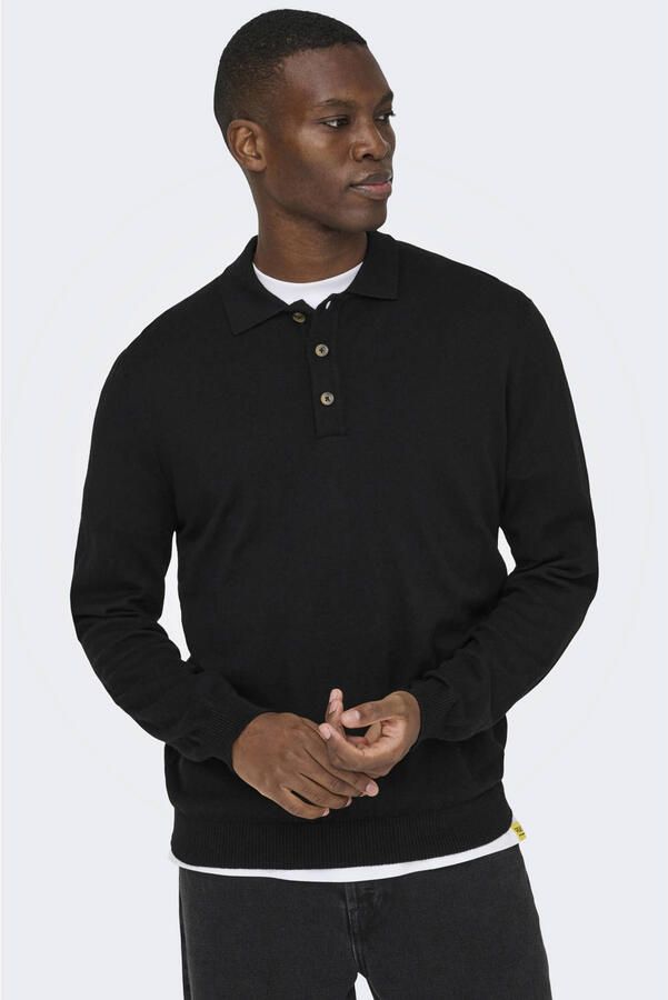 ONLY & SONS Trui met polokraag ONSLOUI REG 12 LS MEL POLO KNIT