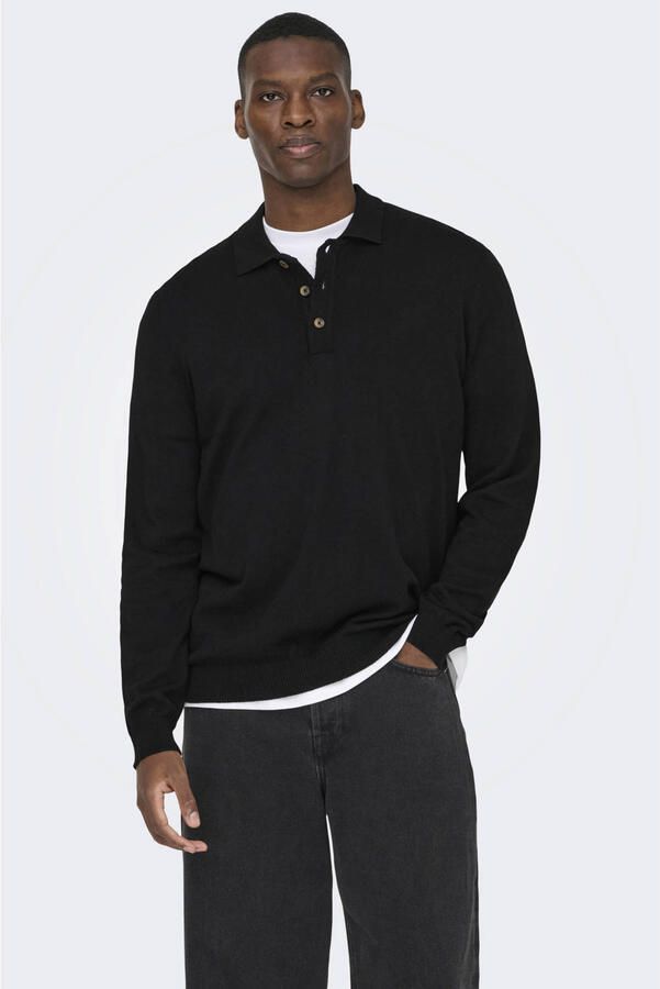 ONLY & SONS Trui met polokraag ONSLOUI REG 12 LS MEL POLO KNIT - Foto 3