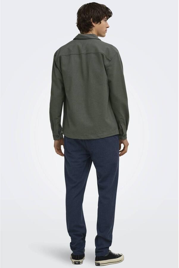 Only & Sons Overhemdjack met borstzakken met viscose - Foto 2