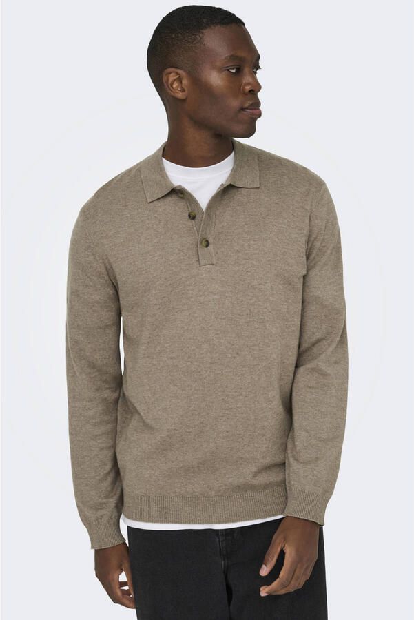 ONLY & SONS Trui met polokraag ONSLOUI REG 12 LS MEL POLO KNIT