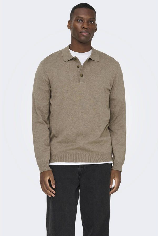 ONLY & SONS Trui met polokraag ONSLOUI REG 12 LS MEL POLO KNIT