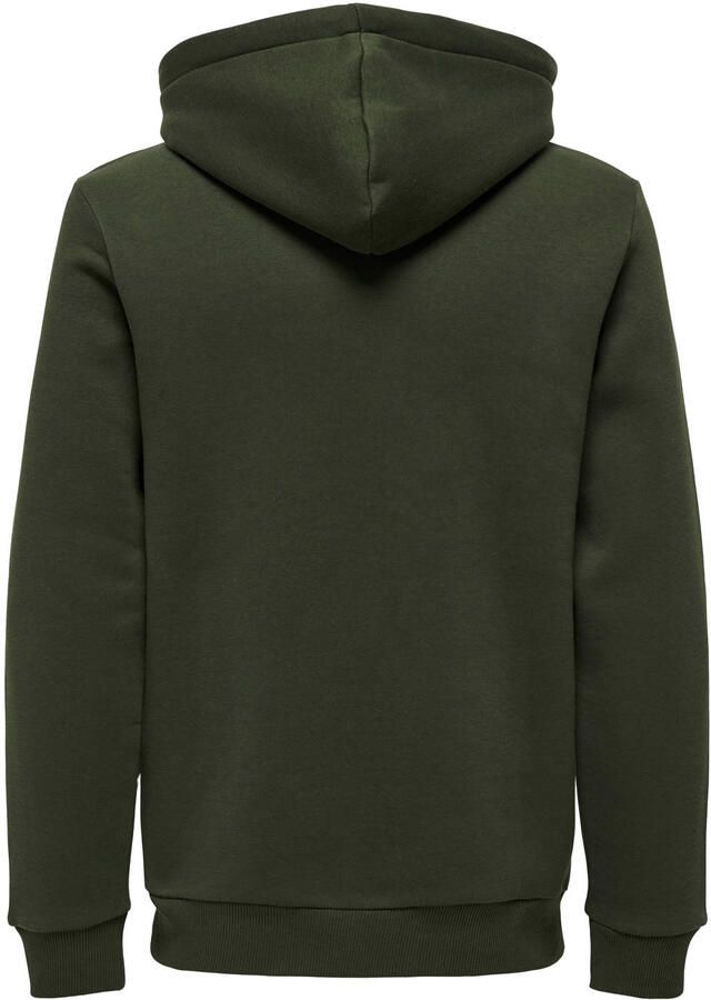 Only & Sons Comfortabele hoodie met verstelbare capuchon Green Heren - Foto 2