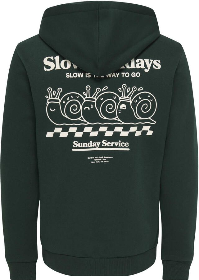 ONLY & SONS regular fit hoodie met backprint pine grove - Foto 3