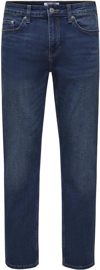 ONLY & SONS regular fit jeans ONSWEFT dark blue denim - Foto 3