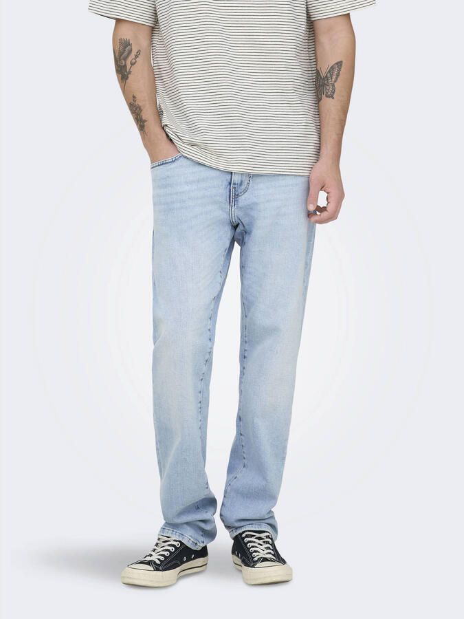 ONLY & SONS regular fit jeans ONSWEFT light blue denim