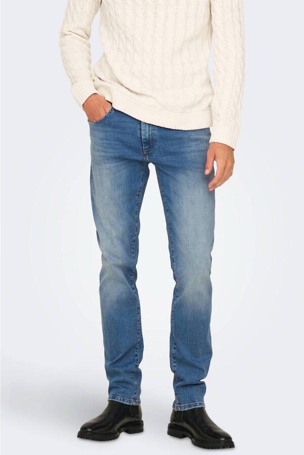 ONLY & SONS regular fit jeans ONSWEFT light medium blue denim
