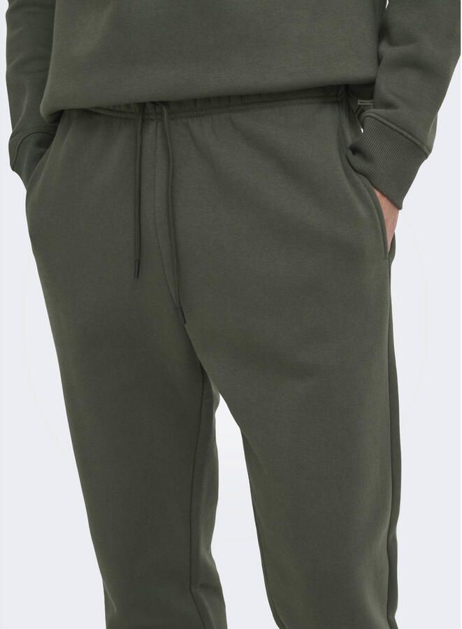 ONLY & SONS regular fit joggingbroek donkergroen - Foto 2