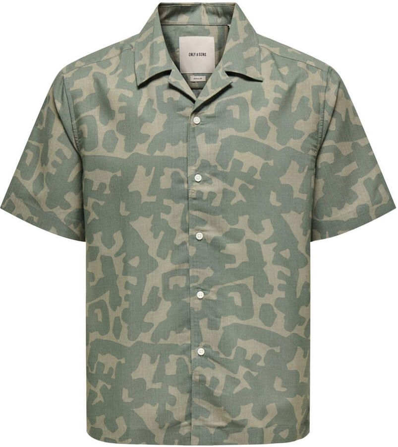 ONLY & SONS regular fit overhemd ONSDEN Summer Resort agave green