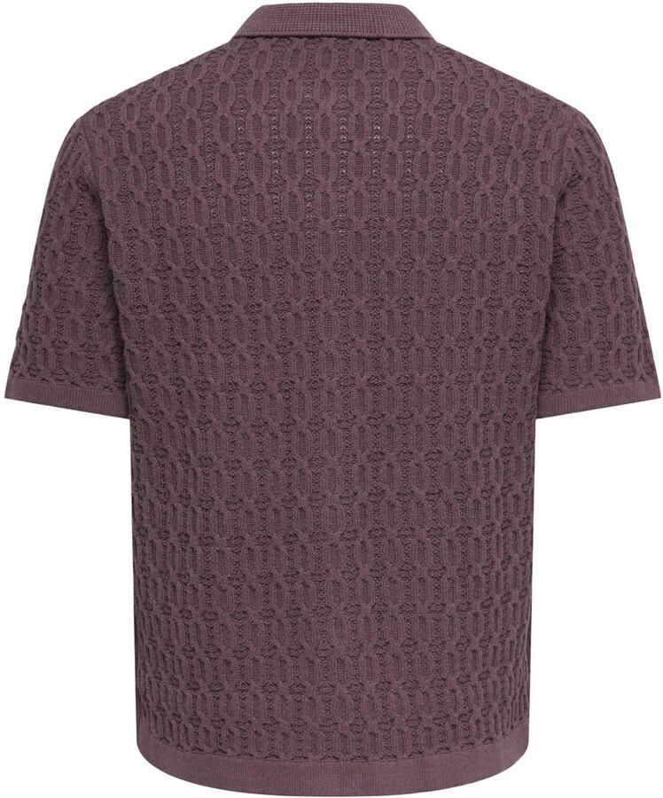ONLY & SONS regular fit overhemd roze taupe