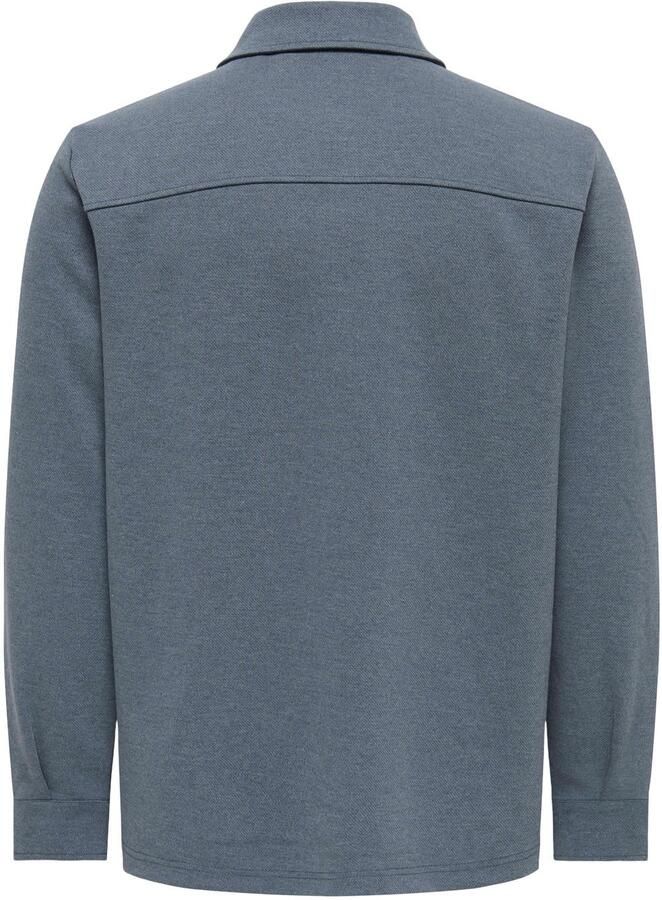 ONLY & SONS regular fit overshirt blauw - Foto 2