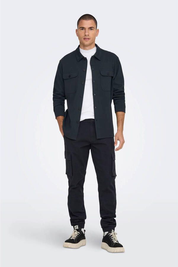 Only & Sons Regular fit overhemdjack met licht structuurmotief model 'NEWKODYL'