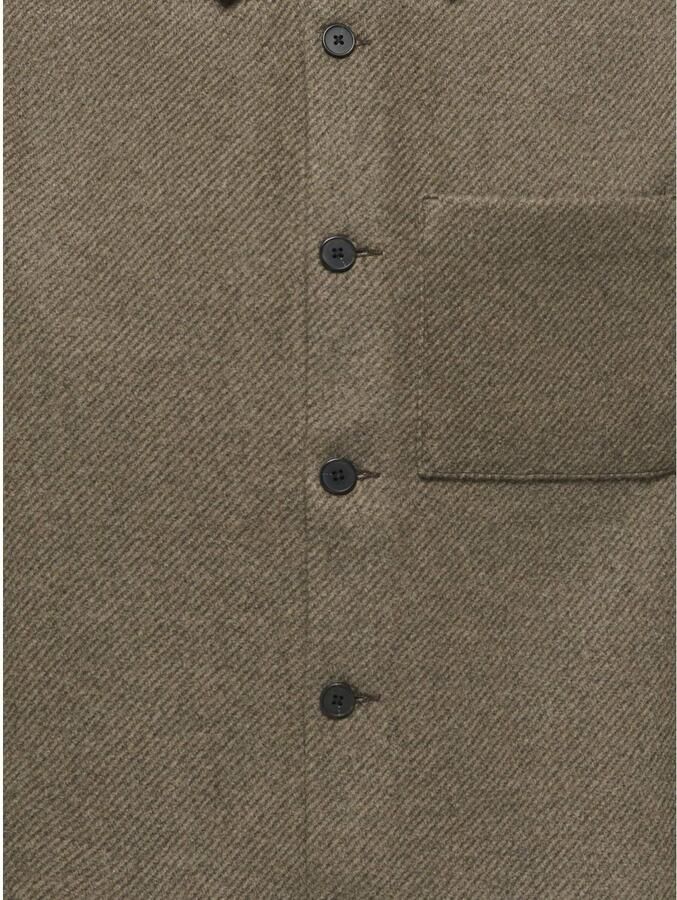 ONLY & SONS regular fit overshirt donkerbruin - Foto 2