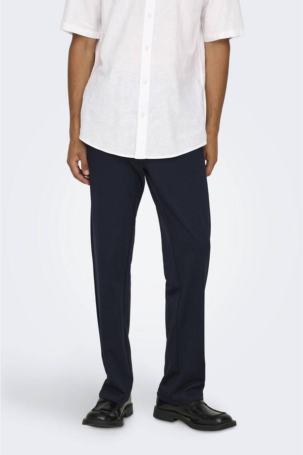 ONLY & SONS regular fit pantalon ONSMARK donkerblauw