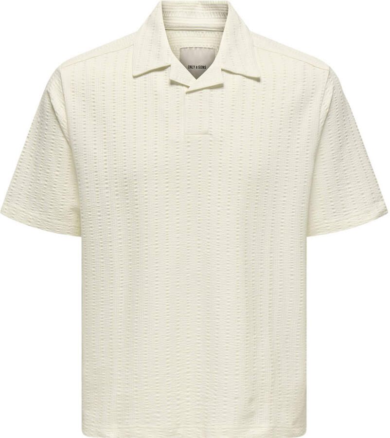 Only & Sons Regular fit poloshirt met seersuckerstructuur model 'MALES'
