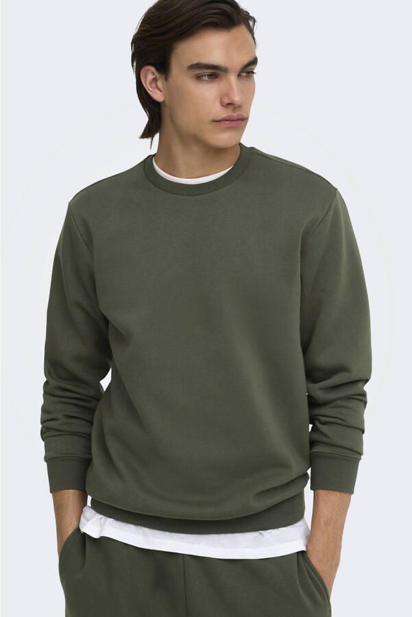 Only & Sons Regular fit sweatshirt van katoenmix model 'CERES'